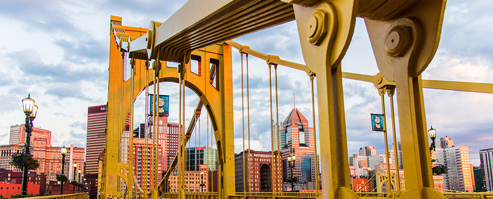 The Andy Warhol Bridge in Pittsburgh, PA.